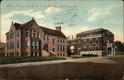 Public Library and Y.M.C.A. Building Muscatine, IA Postcard Postcard