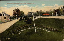 The Floral Sun Dial, City Park Reading, PA Postcard Postcard