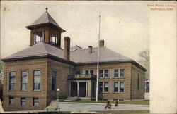 Free Public Library Burlington, IA Postcard Postcard