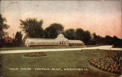 Palm House, Central Park Davenport, IA Postcard Postcard