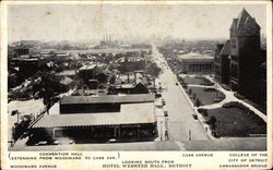 Looking south from Hotel Webster Hall Detroit, MI Postcard Postcard