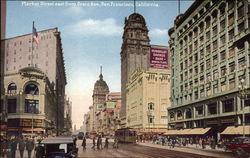 Market STreet east from Grant Avenue Postcard