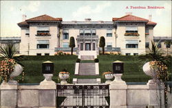 A Pasadena Residence California Postcard Postcard