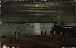 Moonlight Scene at the North Side Bathing Beach Postcard