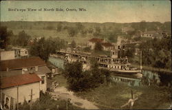 Bird's-eye View of North Side Omro, WI Postcard Postcard