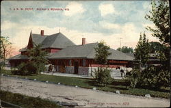 C. & N. W. Depot, Neenah & Menasha Postcard