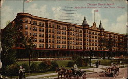 Chicago Beach Hotel, Hyde Park Boulevard and Lake Shore Illinois Postcard Postcard