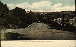 Upper West Broad Street, Looking East Westerly, RI Postcard Postcard