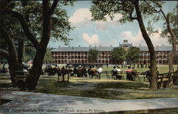 Glimpse of Parade Ground, Ft. Monroe Old Point Comfort, VA Postcard Postcard