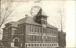 High School Stanton, MI Postcard Postcard