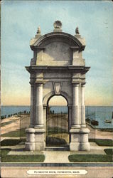 Plymouth Rock Massachusetts Postcard Postcard