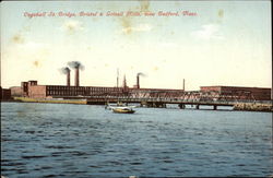 Cogshall St. Bridge, Bristol & Grinnell Mills Postcard