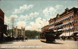 Main Street Northampton, MA Postcard Postcard