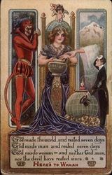 Here's to Woman Postcard
