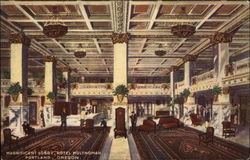 Hotel Multnomah - Lobby Postcard
