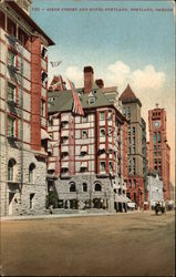 Sixth Street and Hotel Portland Postcard