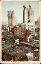 St. Paul and Park Row Buildings Postcard