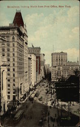 Broadway, looking north from Post Office Postcard