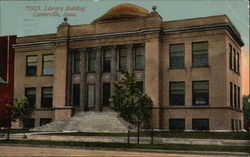 Library Building Postcard