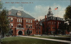 High School Jamestown, NY Postcard Postcard