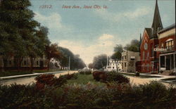 View of Iowa Avenue Iowa City, IA Postcard Postcard