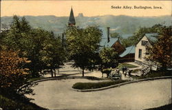 Snake Alley Burlington, IA Postcard Postcard