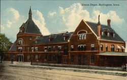 Union Depot Burlington, IA Postcard Postcard
