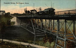 Cascade Bridge Burlington, IA Postcard Postcard