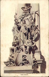 "The Navy" Statue Postcard