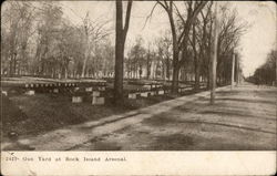 Gun Yard at Arsenal Rock Island, IL Postcard Postcard