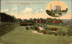 Chain of Rocks Park - Sunken Gardens and Pumping Station St. Louis, MO Postcard Postcard