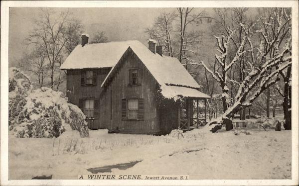 Winter Scene - Jewett Avenue Staten Island New York