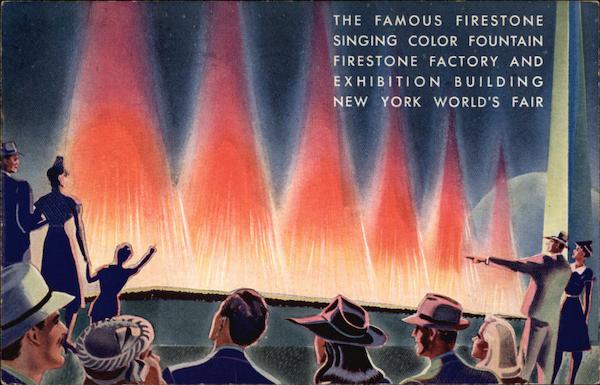 Firestone Singing Color Fountains 1939 NY World's Fair