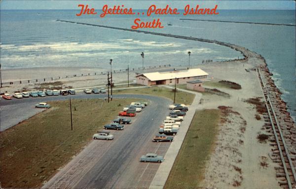 Aerial View of the Southern Tip of Padre Island Port Isabel Texas