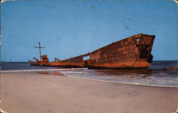 Ship wreck on Hatteras coast North Carolina