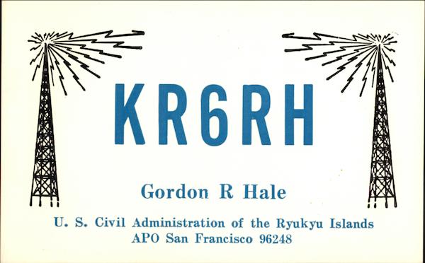 KR6RH Ryukyu Islands QSL & Ham Radio