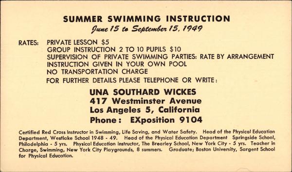 Summer Swimming Instruction Advertising