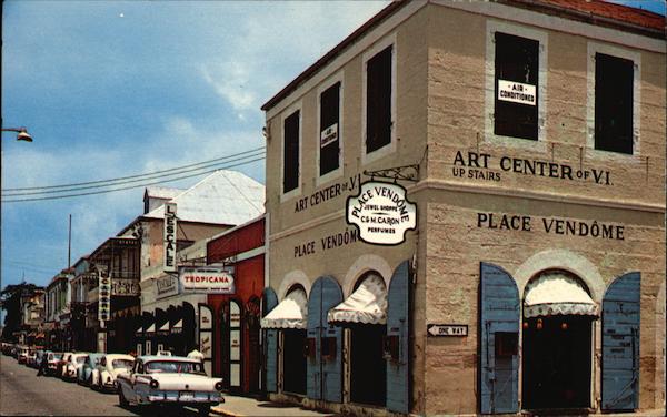 Shops along Main Street St. Thomas Virgin Islands Caribbean Islands