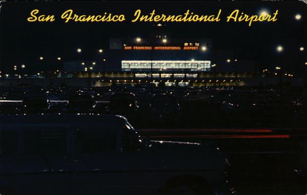 San Francisco International Airport at Night California