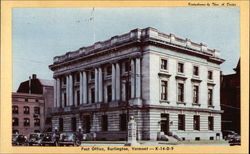 Post Office in Burlington, Vermont Postcard