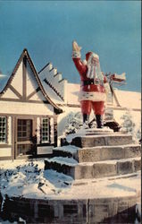 Santa Claus Statue, Santa Claus Land Postcard