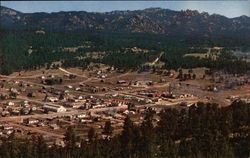 Aerial View of City Custer, SD Postcard Postcard