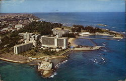 Fort Geronimo and Caribe Hilton Hotel Postcard