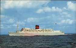 Q.T.E.V. Queen of Bermuda Cruise Ships Postcard Postcard