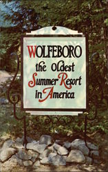 Sign Entering the Town Wolfeboro, NH Loran Percy Postcard Postcard