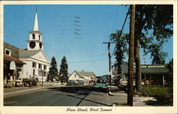 Main Street West Dennis, MA Postcard Postcard