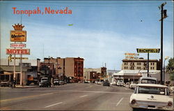 Looking Up Main Street Tonopah, NV Postcard Postcard