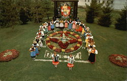 The Floral Clock New Glarus, WI Postcard Postcard