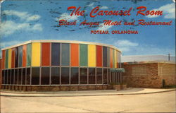 The Carousel Room, The Black Angus Motel and Restaurant Postcard