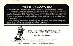 Portlander In-Town Motel Postcard